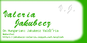 valeria jakubecz business card